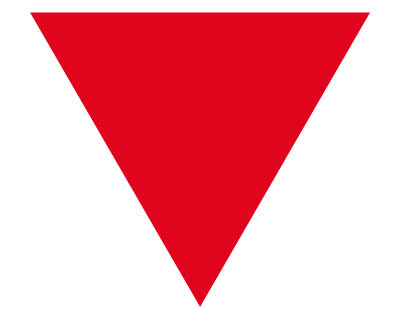 red triangle pointing down